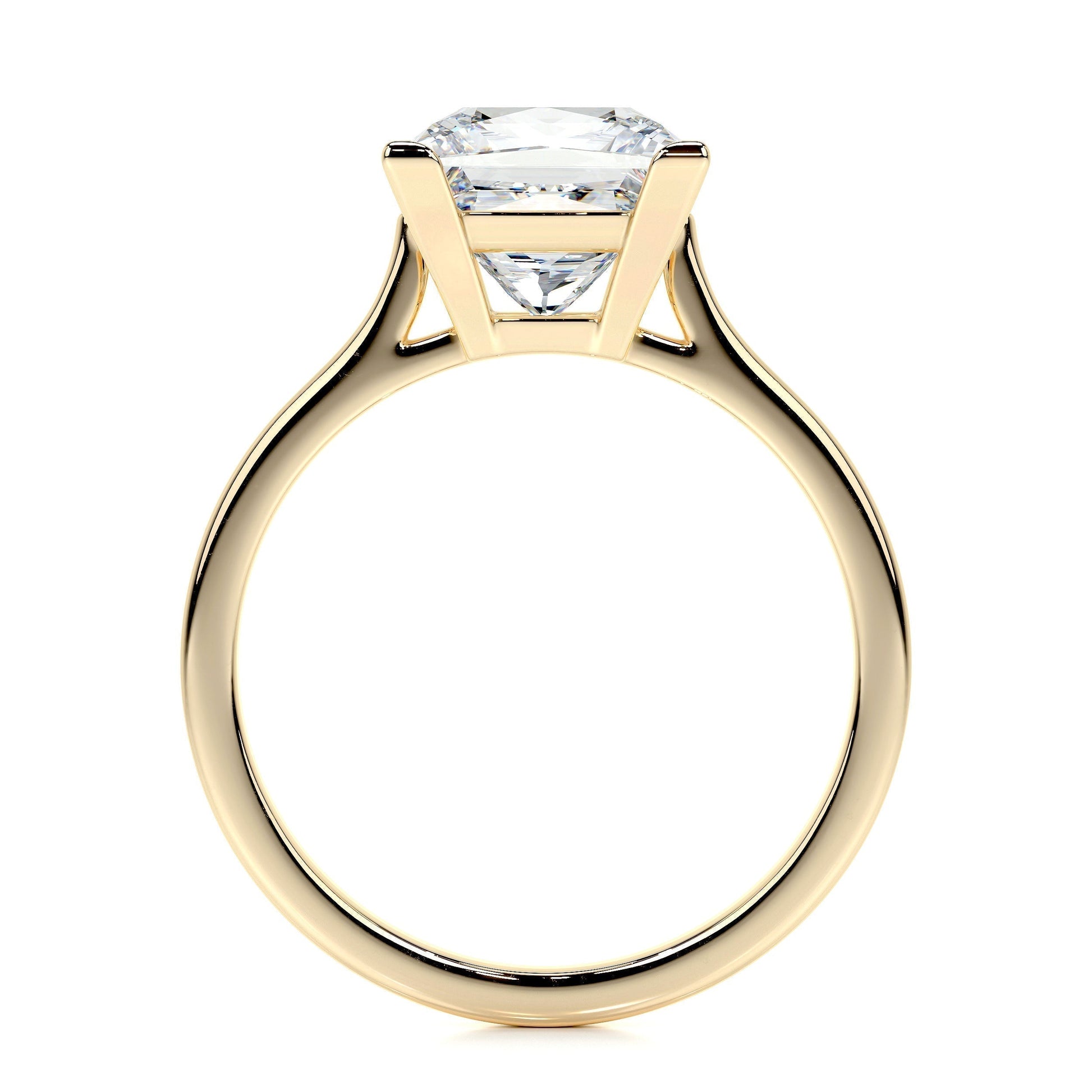 3.0 CT Princess Solitaire CVD F/VS2 Diamond Engagement Ring 11