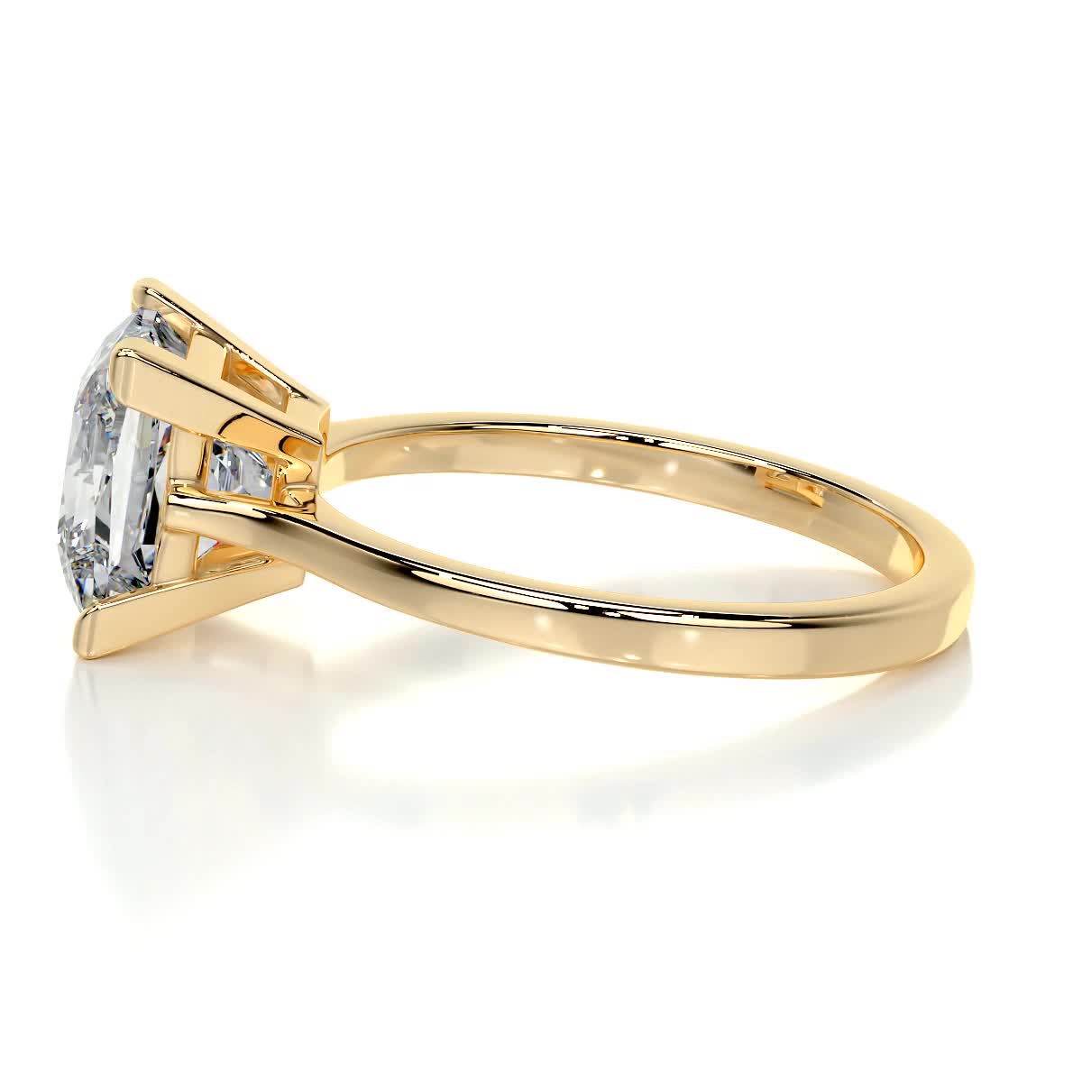 Radiant 3.0 CT Princess Cut Lab Grown Diamond Solitaire Ring