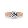 Load image into Gallery viewer, 1.25 CT Round  Lab Grown Diamond  Hidden Halo Bridal Ring Set
