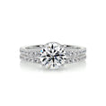 Load image into Gallery viewer, 1.25 CT Round  Lab Grown Diamond  Hidden Halo Bridal Ring Set
