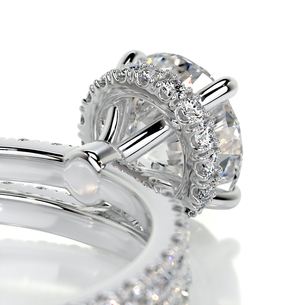 1.25 CT Round  Lab Grown Diamond  Hidden Halo Bridal Ring Set