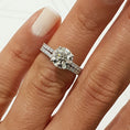 Load image into Gallery viewer, 1.25 CT Round  Lab Grown Diamond  Hidden Halo Bridal Ring Set
