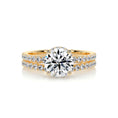 Load image into Gallery viewer, 1.25 CT Round  Lab Grown Diamond  Hidden Halo Bridal Ring Set
