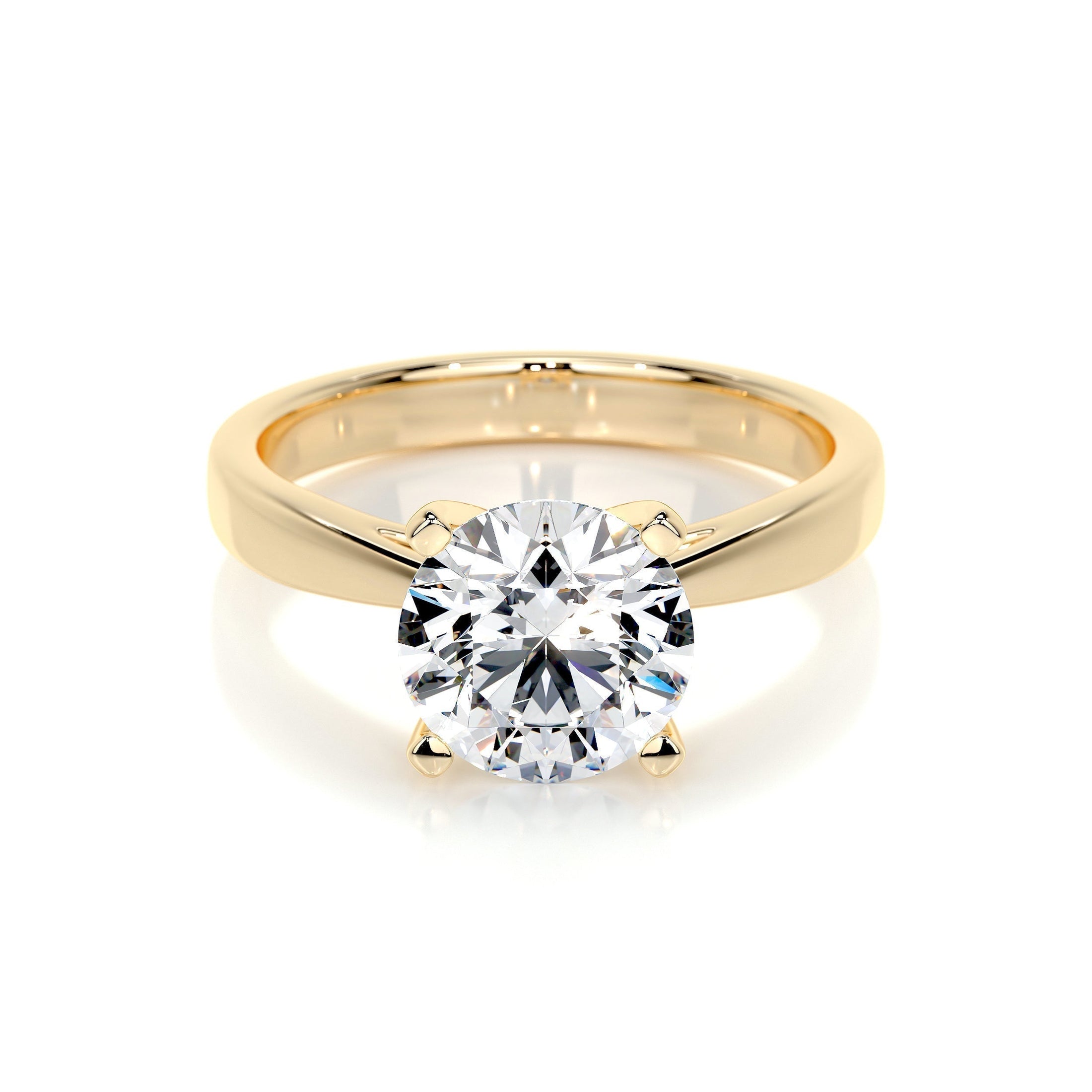 2.0 CT Round Lab Grown Diamond Solitaire Engagement Ring