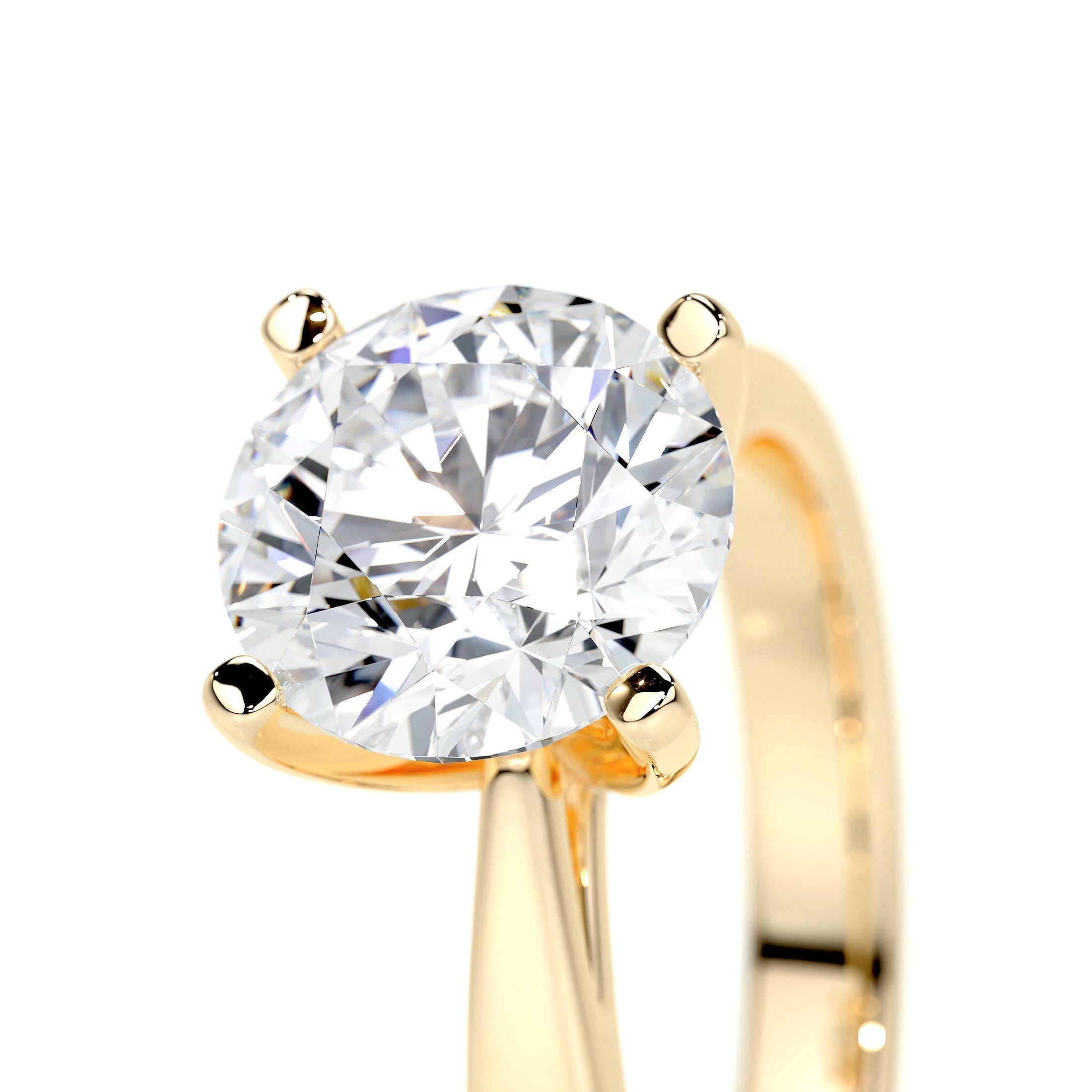 2.0 CT Round Lab Grown Diamond Solitaire Engagement Ring