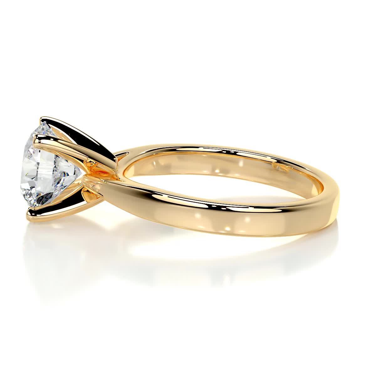 2.0 CT Round Lab Grown Diamond Solitaire Engagement Ring