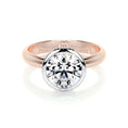 Load image into Gallery viewer, 3.0 CT Round Lab Grown Diamond Bezel Set Solitaire Engagement Ring
