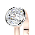 Load image into Gallery viewer, 3.0 CT Round Lab Grown Diamond Bezel Set Solitaire Engagement Ring
