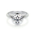 Load image into Gallery viewer, 3.0 CT Round Lab Grown Diamond Bezel Set Solitaire Engagement Ring
