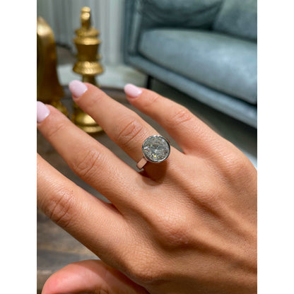 3.0 CT Round Lab Grown Diamond Bezel Set Solitaire Engagement Ring 2