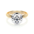 Load image into Gallery viewer, 3.0 CT Round Lab Grown Diamond Bezel Set Solitaire Engagement Ring
