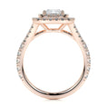 Load image into Gallery viewer, 1.0CT Cushion-Cut Lab Grown Diamond Double Halo Engagement Ring in Gold
