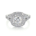 Load image into Gallery viewer, 1.0CT Cushion-Cut Lab Grown Diamond Double Halo Engagement Ring in Gold
