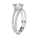 Load image into Gallery viewer, 1.50 CT Round Lab Grown Diamond Solitaire Bridal Ring Set in Gold
