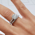 Load image into Gallery viewer, 1.50 CT Round Lab Grown Diamond Solitaire Bridal Ring Set in Gold
