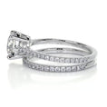 Load image into Gallery viewer, 1.50 CT Round Lab Grown Diamond Solitaire Bridal Ring Set in Gold
