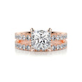 Load image into Gallery viewer, 1.50 CT Princess-Cut Lab Grown Diamond Solitaire Bridal Ring Set
