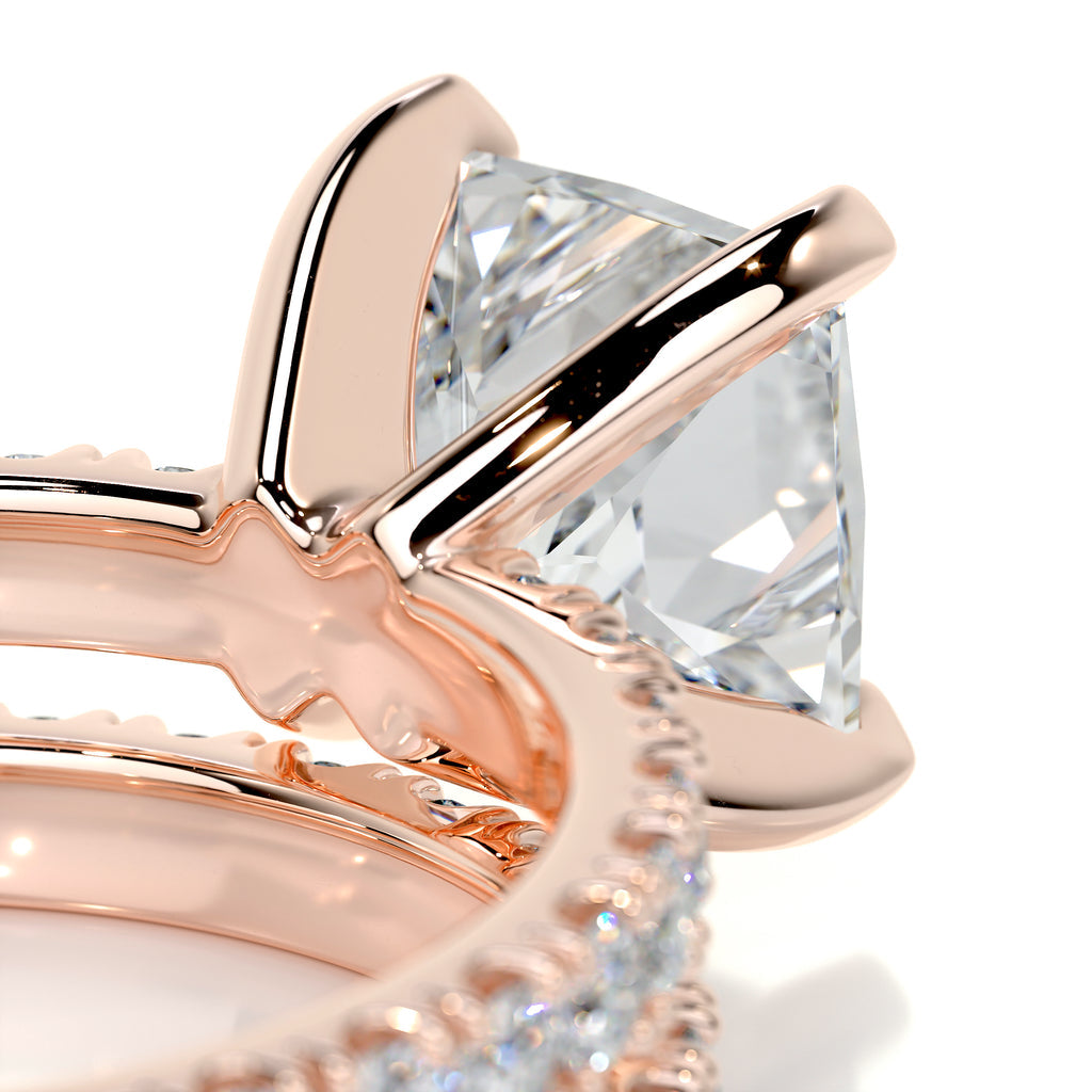 1.50 CT Princess-Cut Lab Grown Diamond Solitaire Bridal Ring Set 14