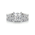 Load image into Gallery viewer, 1.50 CT Princess-Cut Lab Grown Diamond Solitaire Bridal Ring Set
