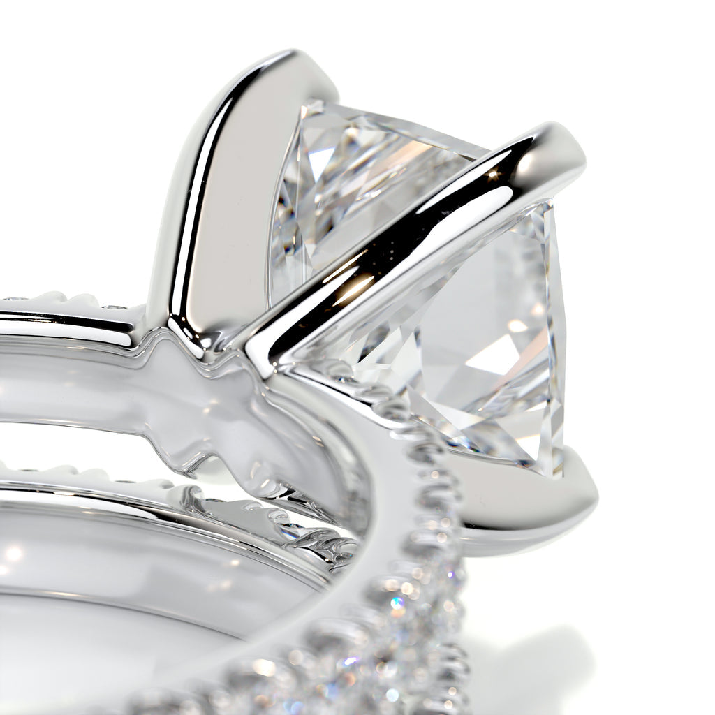 1.50 CT Princess-Cut Lab Grown Diamond Solitaire Bridal Ring Set 4