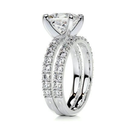 1.50 CT Princess-Cut Lab Grown Diamond Solitaire Bridal Ring Set 6