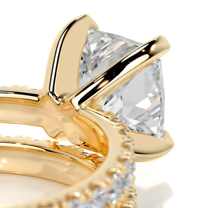 1.50 CT Princess-Cut Lab Grown Diamond Solitaire Bridal Ring Set 10