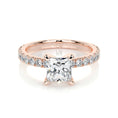 Load image into Gallery viewer, Radiant 1.0 CT Princess-Cut Lab Diamond Pave Engagement Ring
