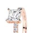 Load image into Gallery viewer, Radiant 1.0 CT Princess-Cut Lab Diamond Pave Engagement Ring
