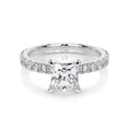 Load image into Gallery viewer, Radiant 1.0 CT Princess-Cut Lab Diamond Pave Engagement Ring
