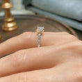 Load image into Gallery viewer, Radiant 1.0 CT Princess-Cut Lab Diamond Pave Engagement Ring
