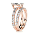 Load image into Gallery viewer, Radiant Elegance: 1.50 CT Pear Lab Grown Diamond Bridal Ring Set
