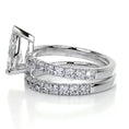 Load image into Gallery viewer, Radiant Elegance: 1.50 CT Pear Lab Grown Diamond Bridal Ring Set
