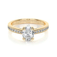 Load image into Gallery viewer, 0.82 CT Oval Lab Grown Diamond Semi Pave  Engagement Ring
