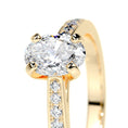 Load image into Gallery viewer, 0.82 CT Oval Lab Grown Diamond Semi Pave  Engagement Ring
