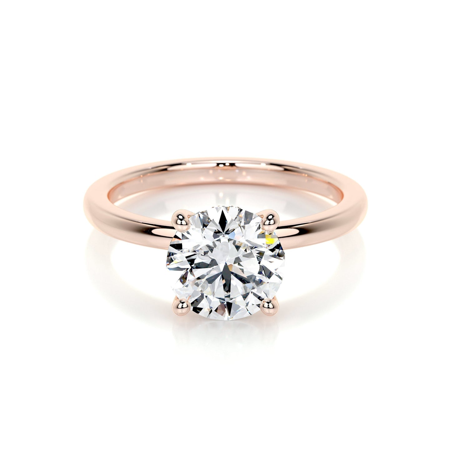2.0 CT Round Lab Grown Diamond Hidden Halo Splendor Engagement Ring 11