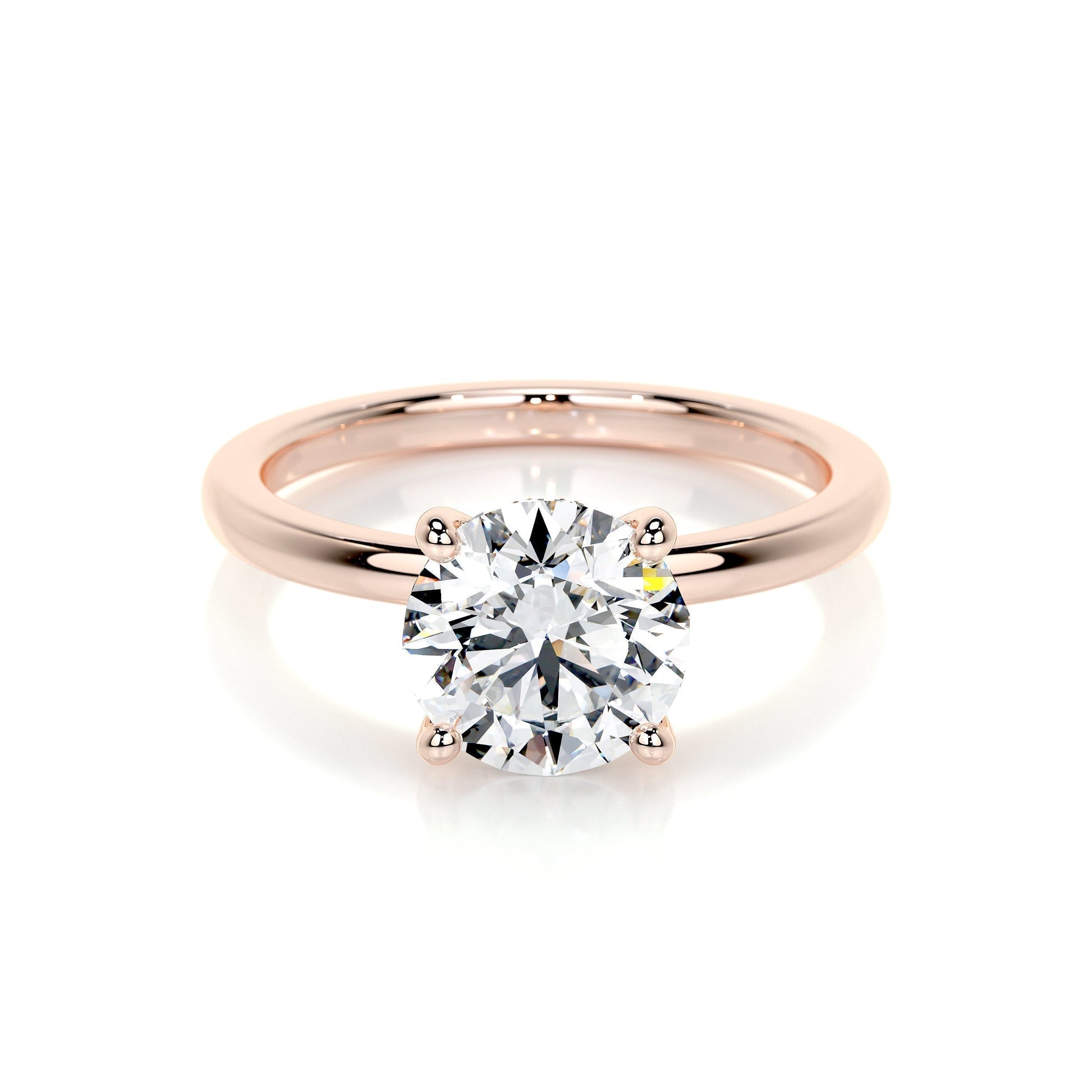 2.0 CT Round Lab Grown Diamond Hidden Halo Splendor Engagement Ring 11