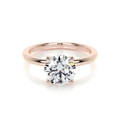 2.0 CT Round Lab Grown Diamond Hidden Halo Splendor Engagement Ring 11