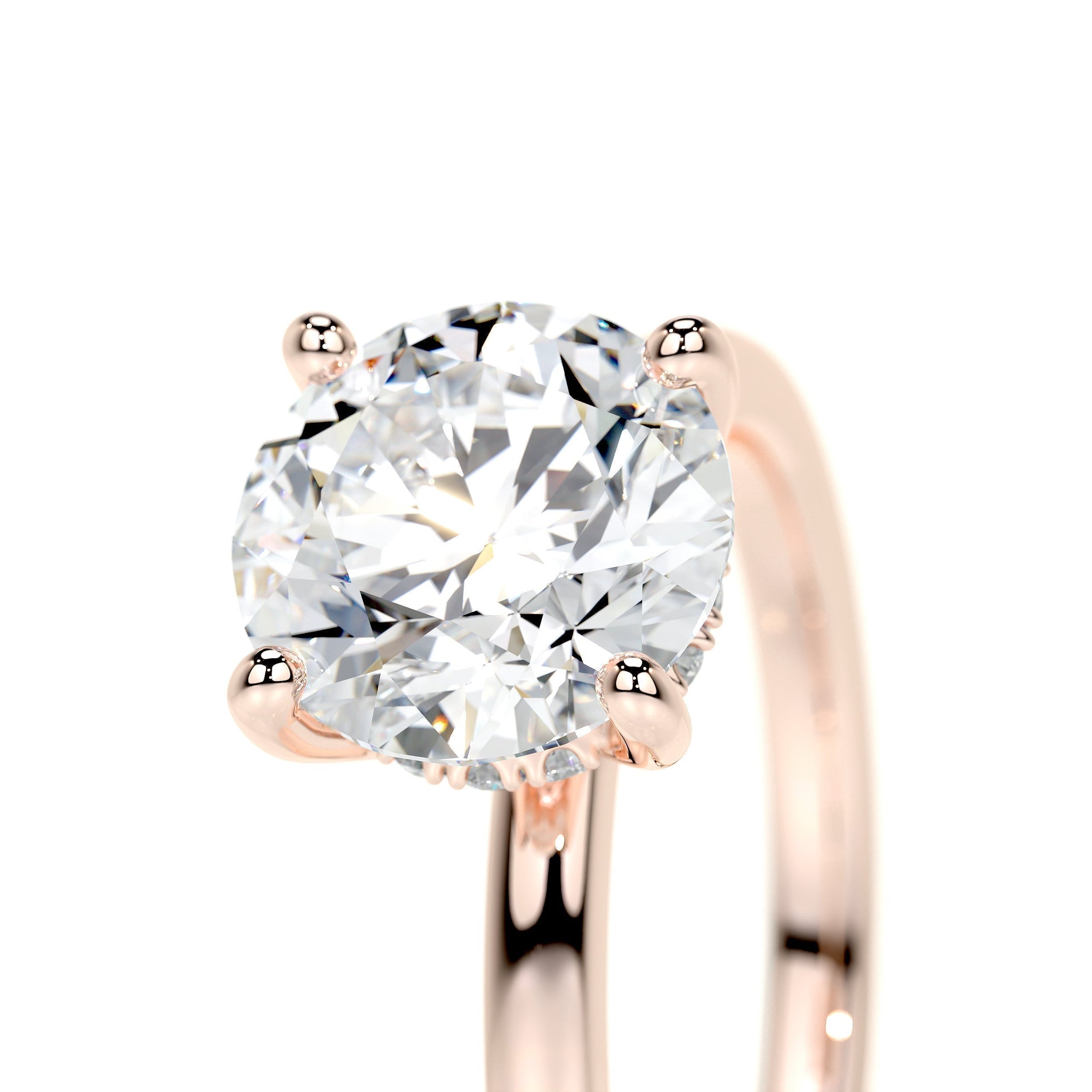 2.0 CT Round Lab Grown Diamond Hidden Halo Splendor Engagement Ring