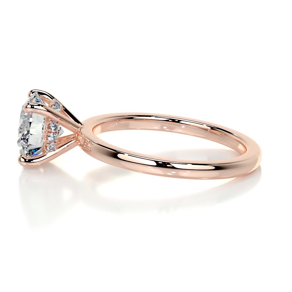 2.0 CT Round Lab Grown Diamond Hidden Halo Splendor Engagement Ring 14