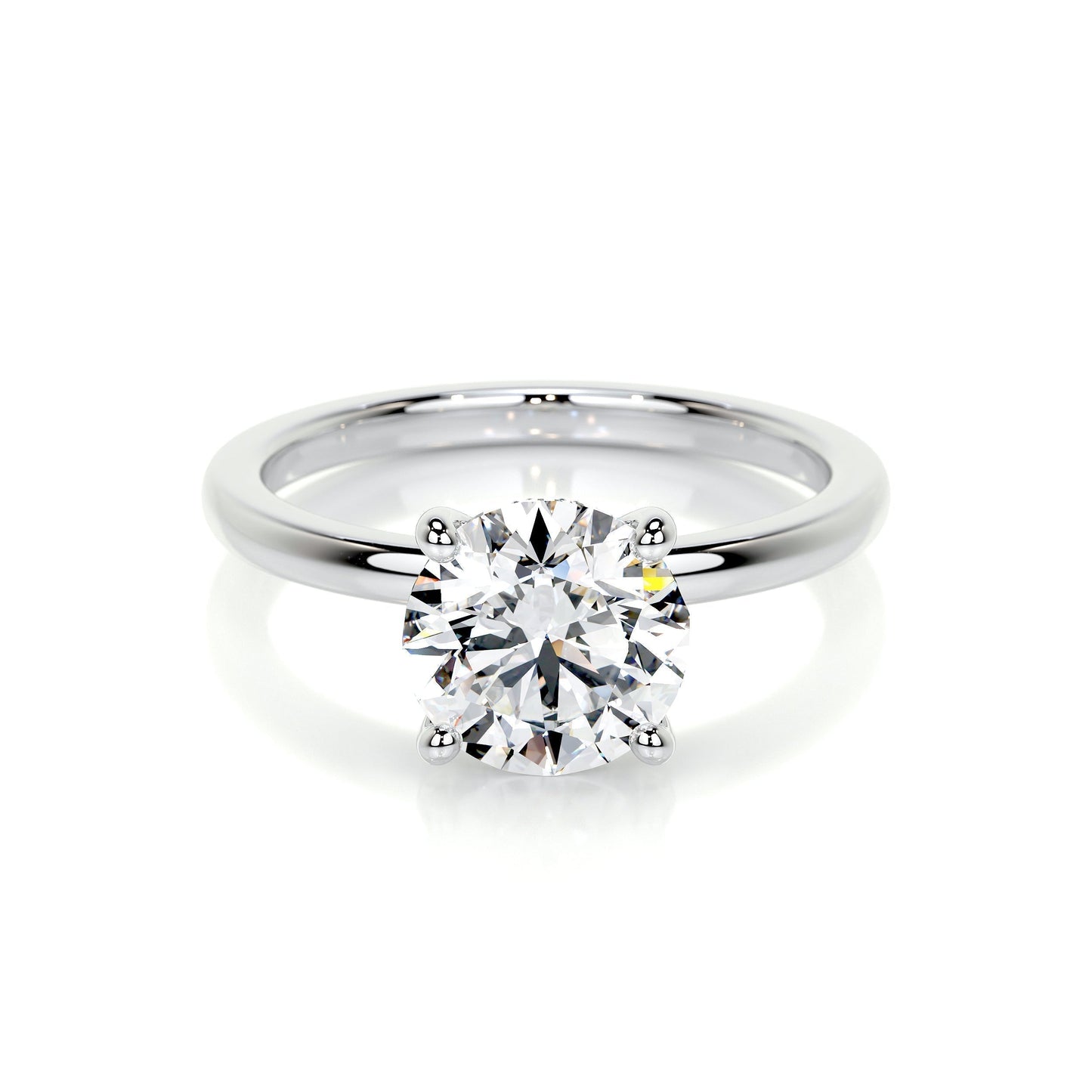 2.0 CT Round Lab Grown Diamond Hidden Halo Splendor Engagement Ring 1
