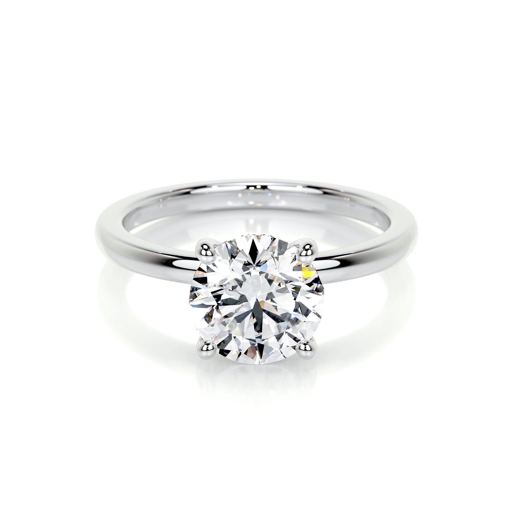2.0 CT Round Lab Grown Diamond Hidden Halo Splendor Engagement Ring 1