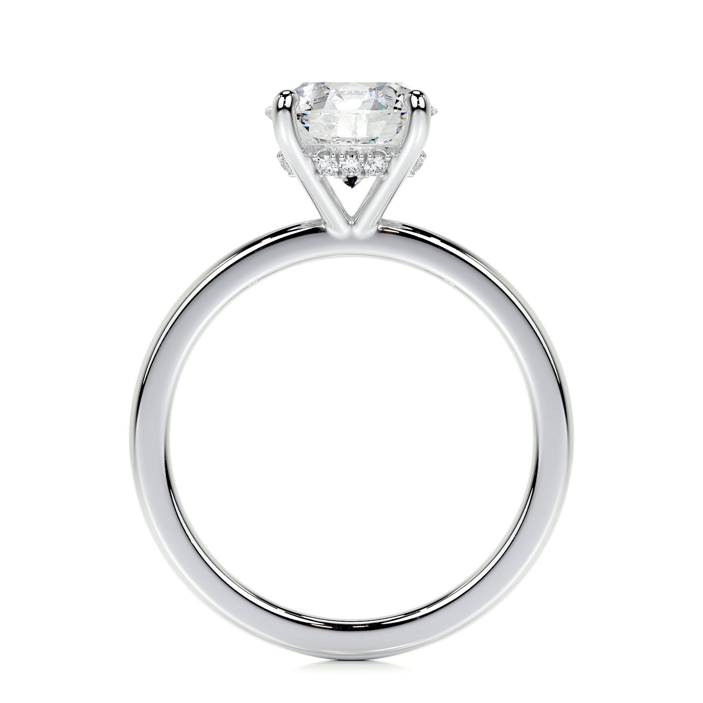 2.0 CT Round Lab Grown Diamond Hidden Halo Splendor Engagement Ring 6