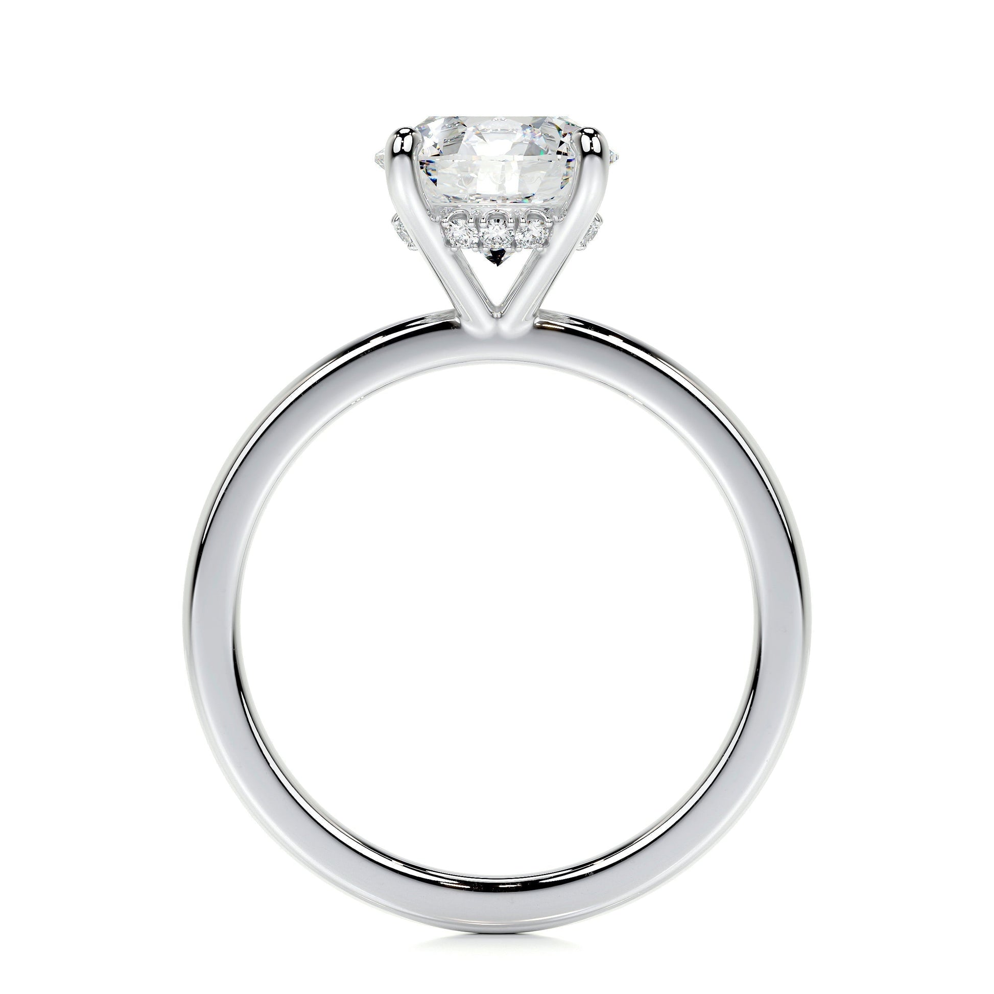 2.0 CT Round Lab Grown Diamond Hidden Halo Splendor Engagement Ring 6