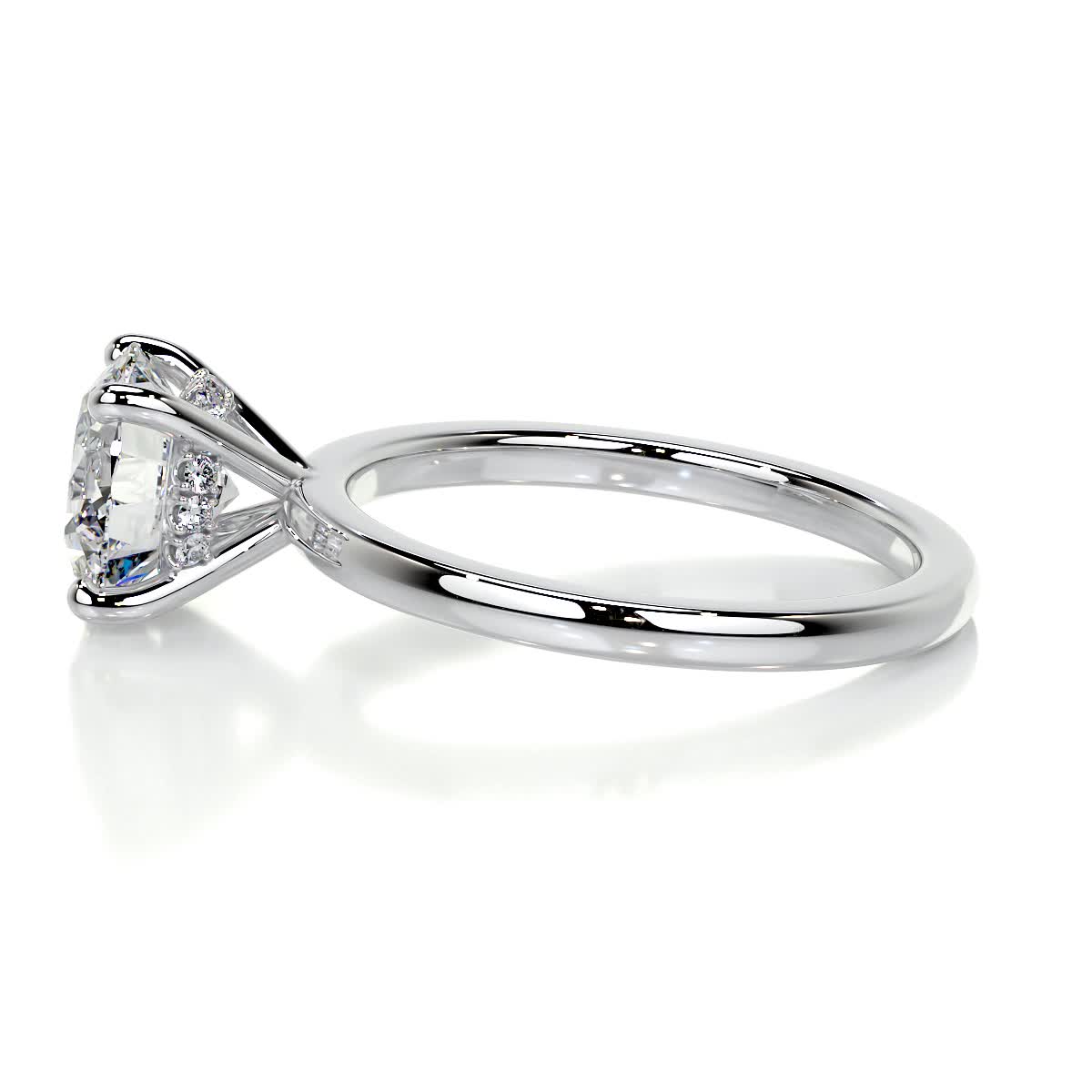 2.0 CT Round Lab Grown Diamond Hidden Halo Splendor Engagement Ring 5