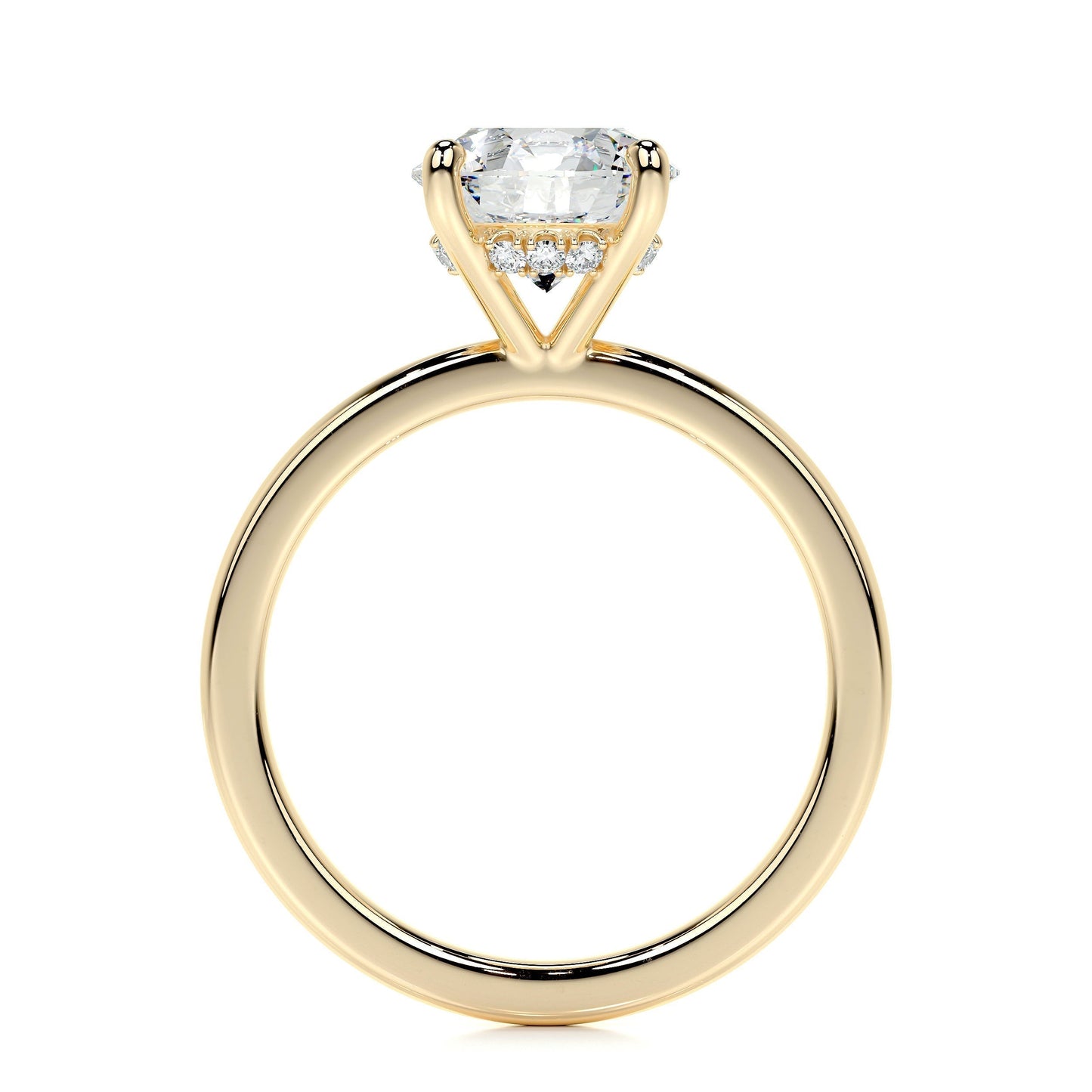 2.0 CT Round Lab Grown Diamond Hidden Halo Splendor Engagement Ring 10