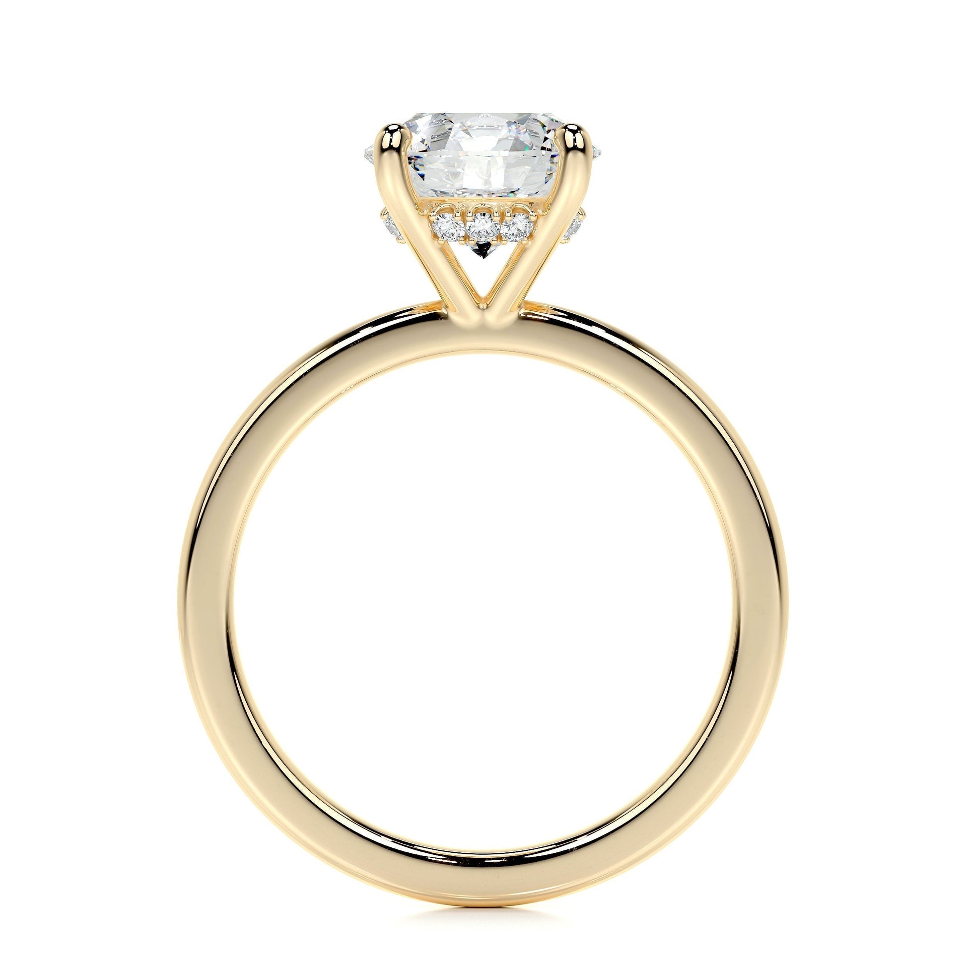 2.0 CT Round Lab Grown Diamond Hidden Halo Splendor Engagement Ring 10