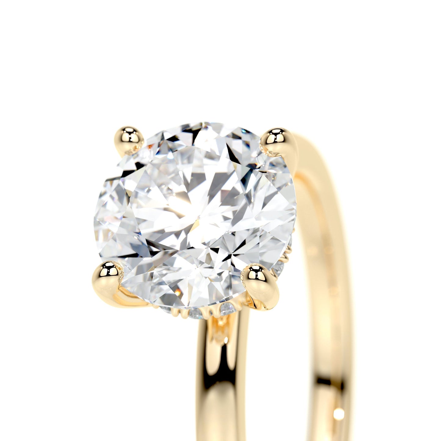 2.0 CT Round Lab Grown Diamond Hidden Halo Splendor Engagement Ring 8