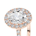 Load image into Gallery viewer, 1.0 CT Oval Lab Grown Diamond Halo  Engagement Ring
