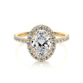 Load image into Gallery viewer, 1.0 CT Oval Lab Grown Diamond Halo  Engagement Ring
