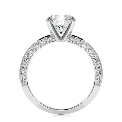 2.0 CT Round Lab Grown Diamond Pave Splendor Engagement Ring 5